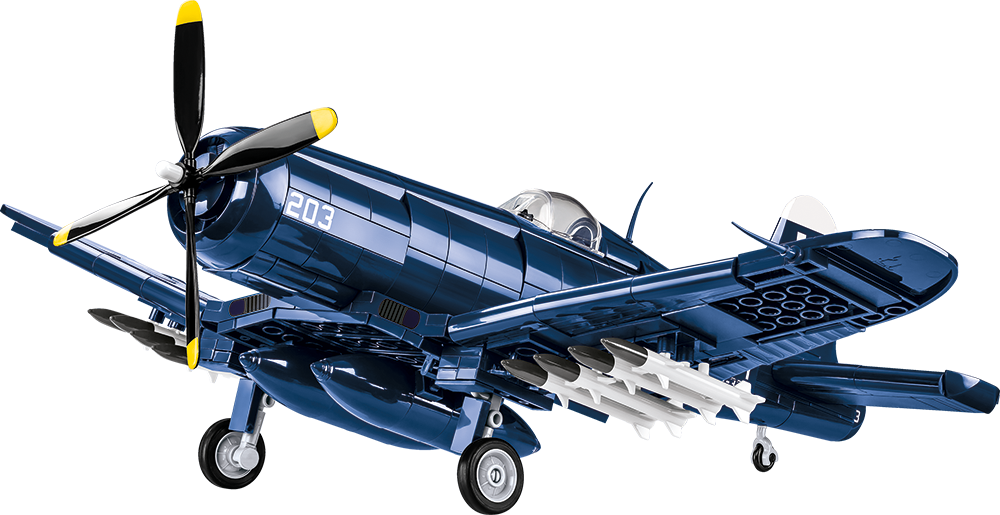 Cobi Vought F4U Corsair Bleu – Maquette Avion 245 Pièces Avec Figurine Et Support, Idéal Collectionneur Et Passionné D’Aviation