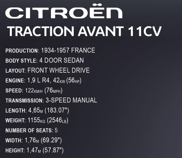 Citroen Traction Avant 11CV 1938