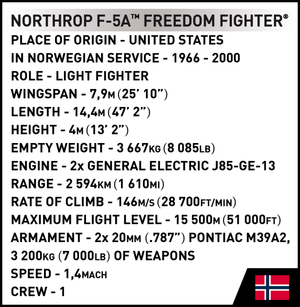 Northrop F-5A Freedom Fighter