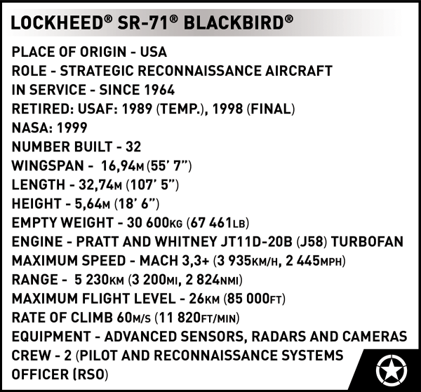 Lockheed SR-71 Blackbird